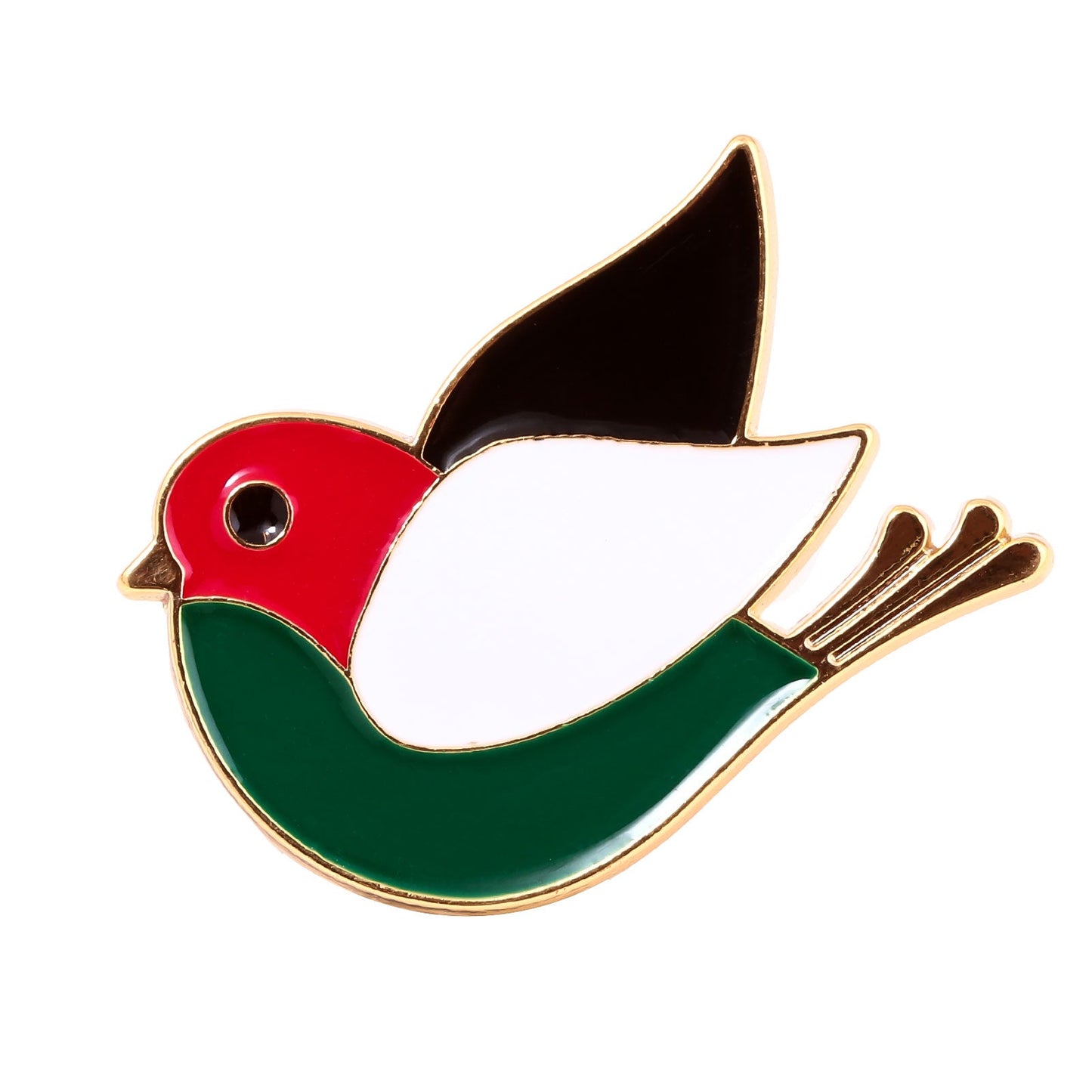 Palestine Flag Bird Enamel Pin - Izz Cafe