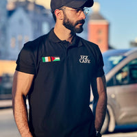 Proud Paddystinian Black Polo T-Shirt - Izz Cafe