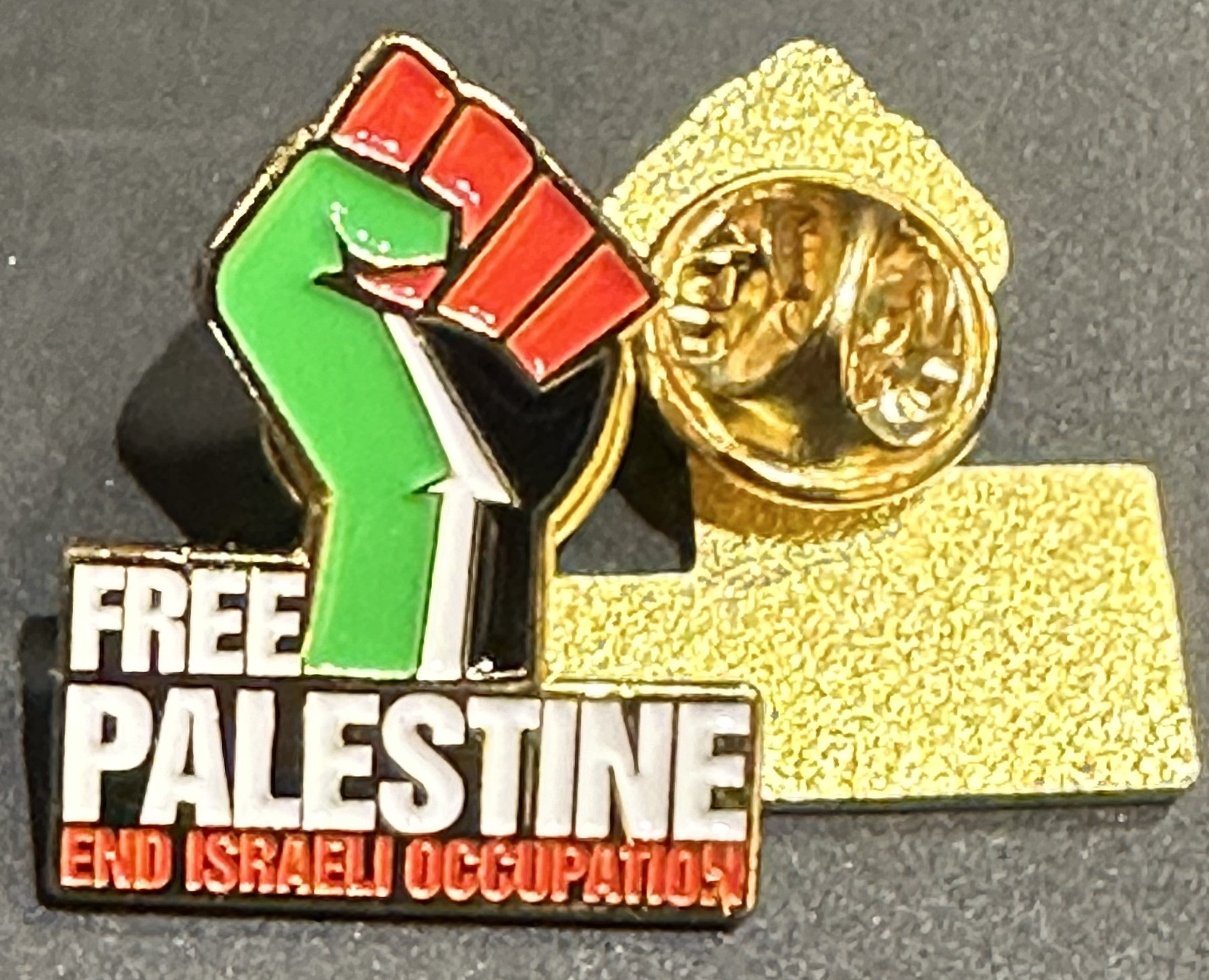 Free Palestine Pin Fist Badge