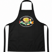 "Stop Colonising Hummus" Apron | Heritage Not For Takeaway | Black Bib Apron