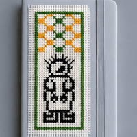 A6 Notebook – Palestinian Cross-Stitch Design - Izz Cafe