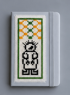 A6 Notebook – Palestinian Cross-Stitch Design - Izz Cafe