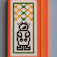 A6 Notebook – Palestinian Cross-Stitch Design - Izz Cafe