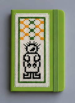 A6 Notebook – Palestinian Cross-Stitch Design - Izz Cafe