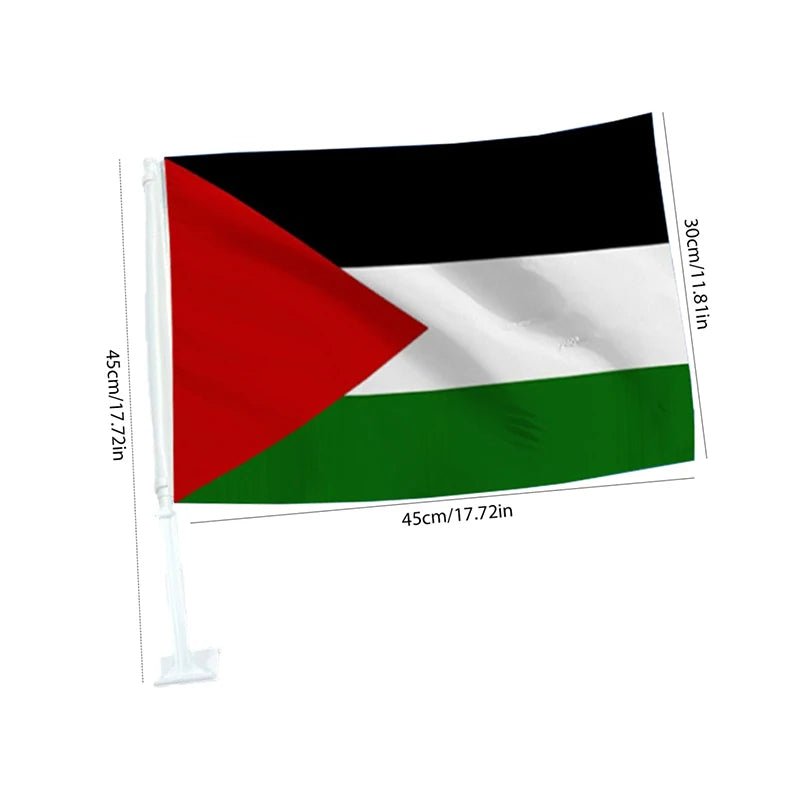 Car Palestinian Flag 12x18 inches 30x45 cm - Izz Cafe