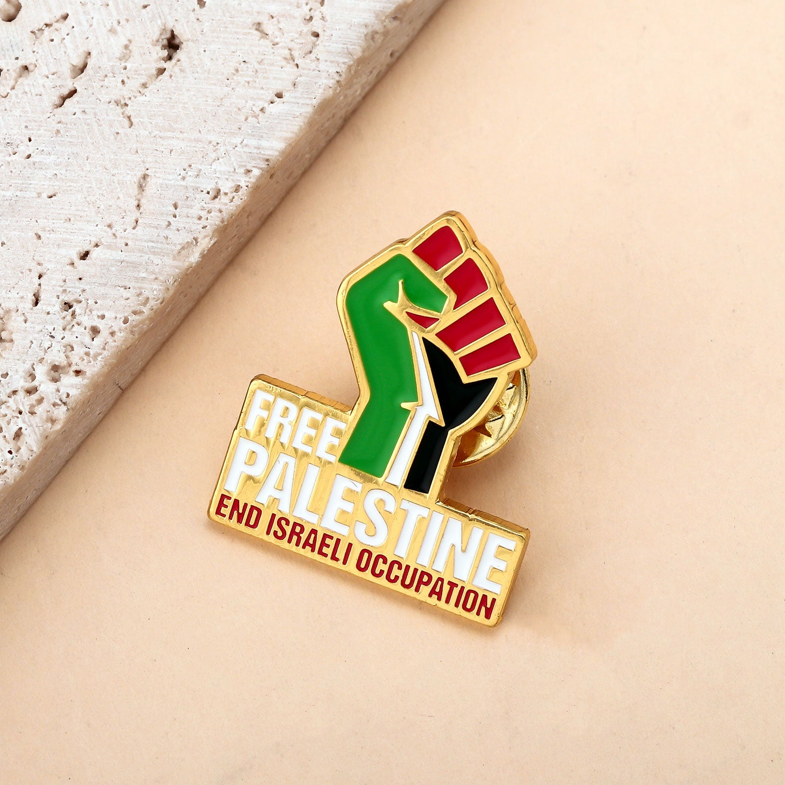 Free Palestine Pin Fist Badge - Izz Cafe