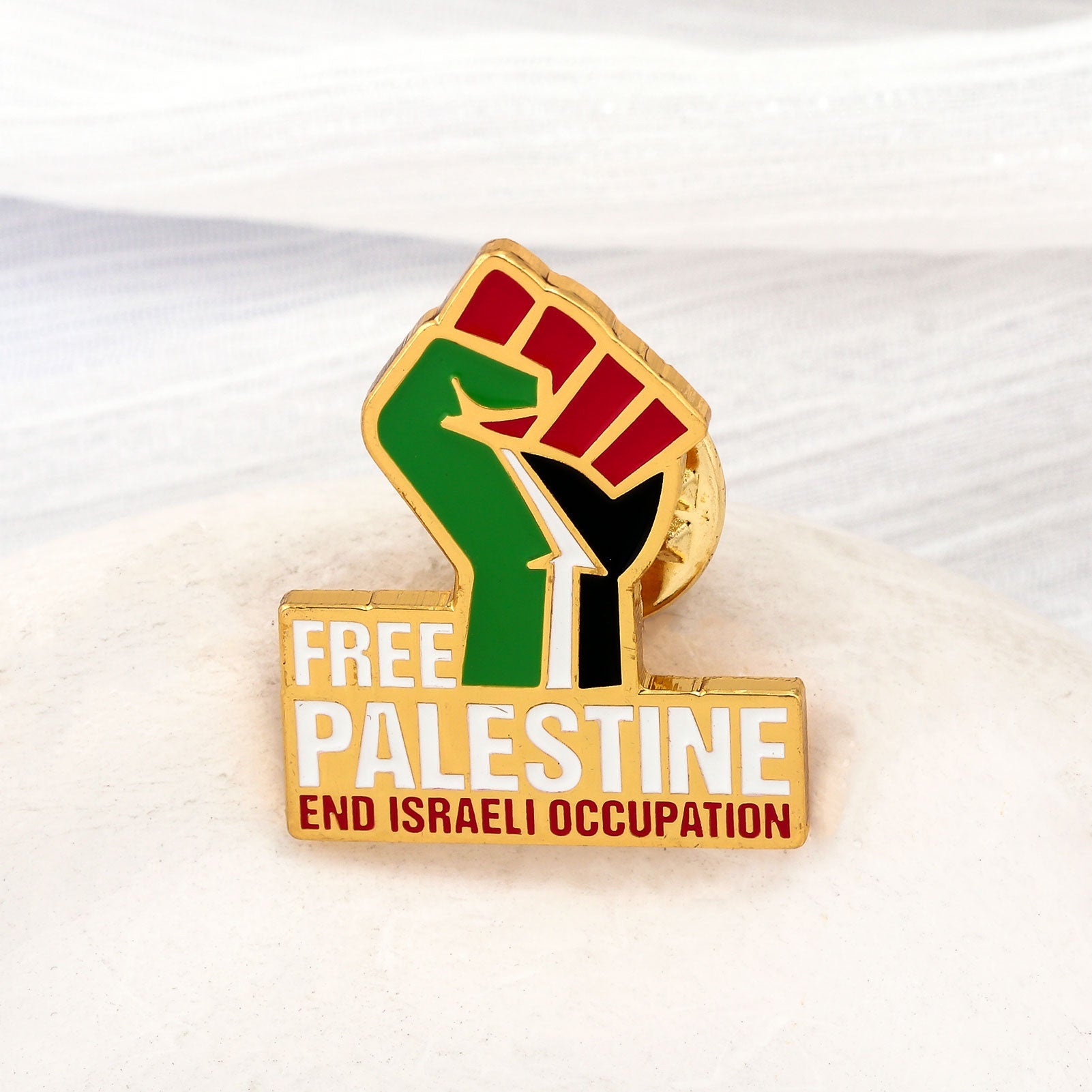 Free Palestine Pin Fist Badge - Izz Cafe