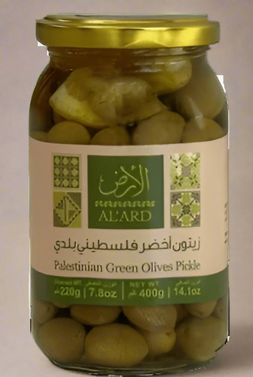 Green Olives Pickle Drained Wt. 220g/7.8oz - Izz Cafe