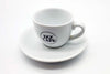 Izz Cafe coffee cup with a saucer - Izz Cafe