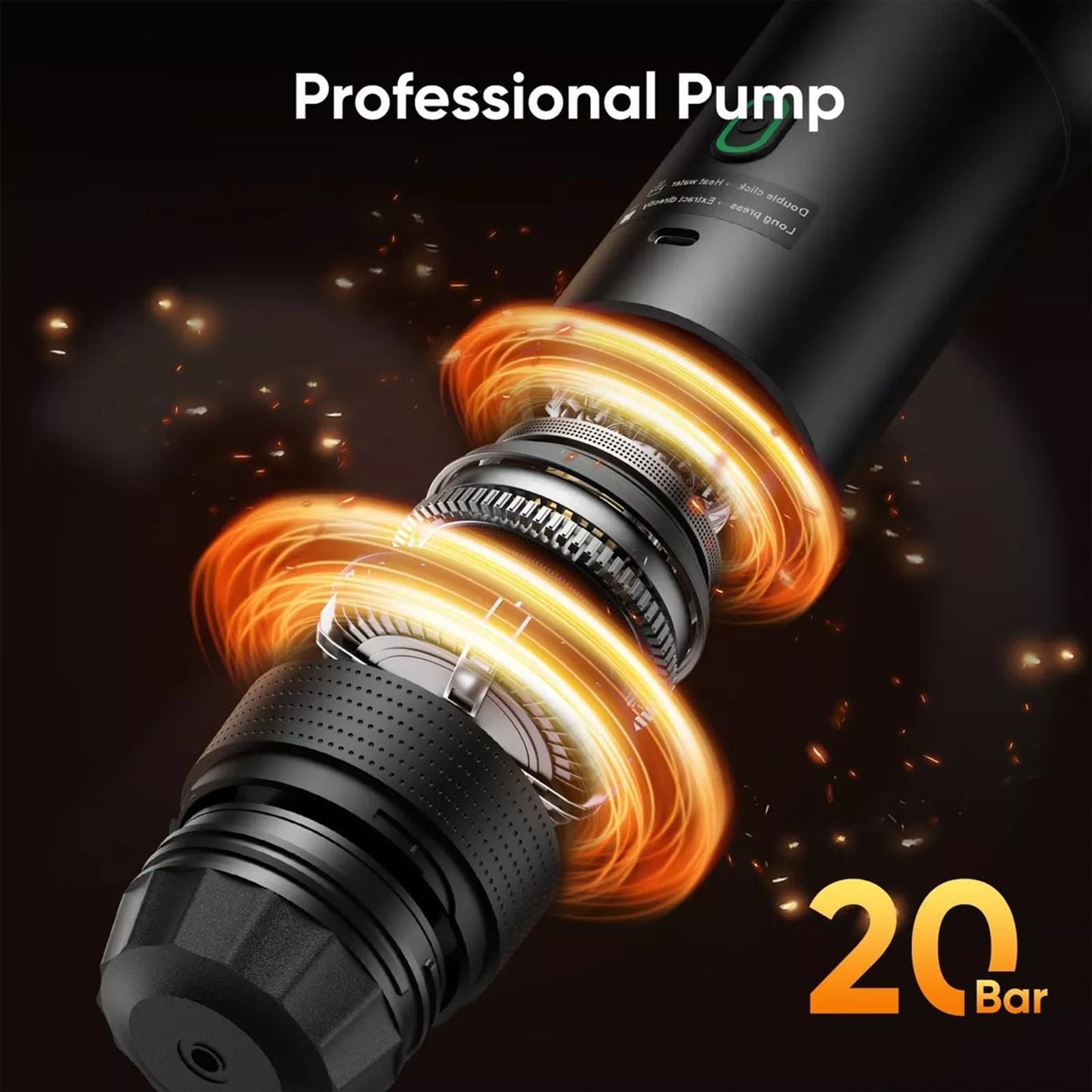 Izz Café Izzpresso Maker | Portable 20 - Bar Espresso Machine – Waterproof, Fast Heating, & Works with Cold/Hot Water – Perfect for Travel, Camping, & Daily Use - Izz Cafe