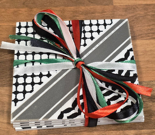 Keffiyeh Cup Coasters – Set of 4 - Izz Cafe