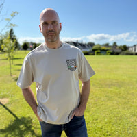 Keffiyeh & The Irish Tricolour Embroidered T‑Shirt – Premium Heavyweight Organic Cotton, Boxy Oversized Fit (Unisex) - Izz Cafe