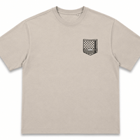Keffiyeh & The Irish Tricolour Embroidered T‑Shirt – Premium Heavyweight Organic Cotton, Boxy Oversized Fit (Unisex) - Izz Cafe