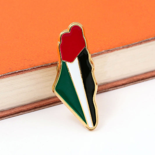 Palestinian Map Flag Pin Badge - Izz Cafe