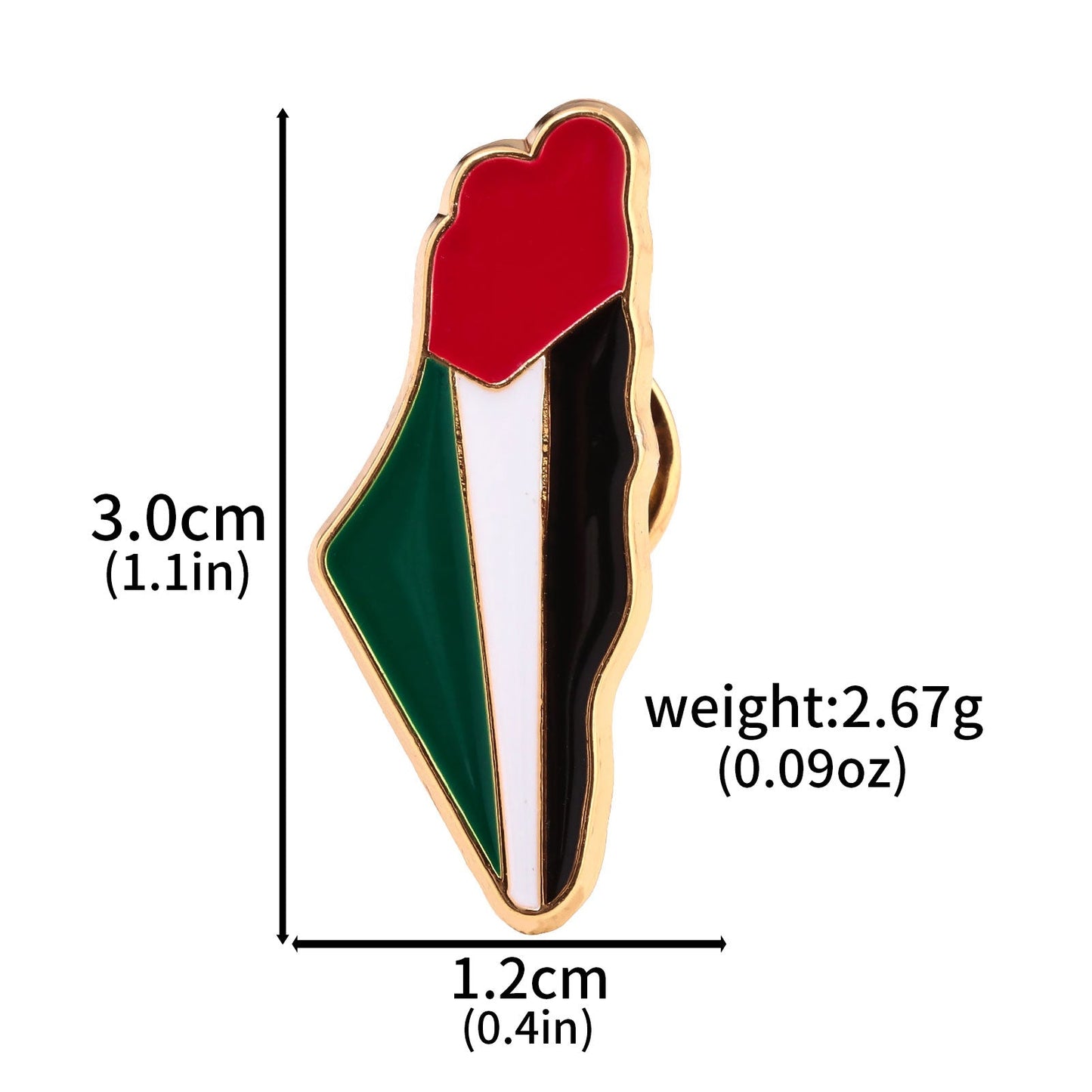 Palestinian Map Flag Pin Badge - Izz Cafe