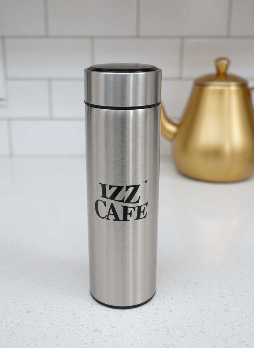 Smart 500ml LED Temp Stainless Steel Water Bottle – Vacuum Insulated, Reusable Thermos for Hot & Cold Drinks - Izz Cafe