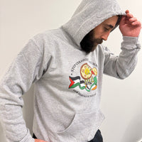 "Stop Colonising Hummus" Hoodie | Heritage Not For Takeaway | Green & Gray - Izz Cafe