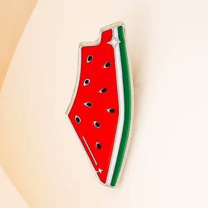Watermelon Palestine Map pin badge - Izz Cafe