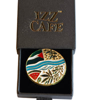 Watermelon River Leaf Brooch - Izz Cafe