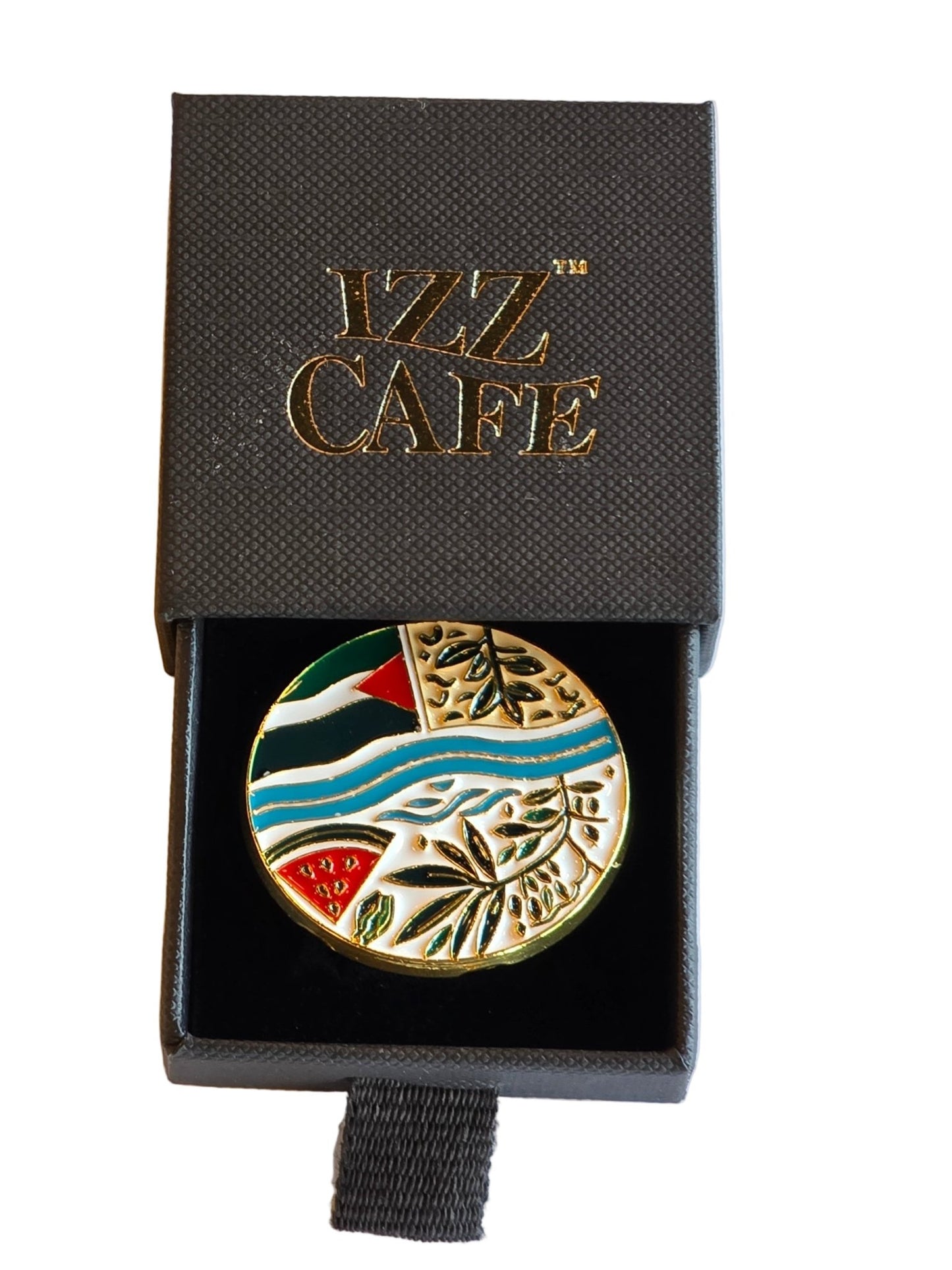 Watermelon River Leaf Brooch - Izz Cafe