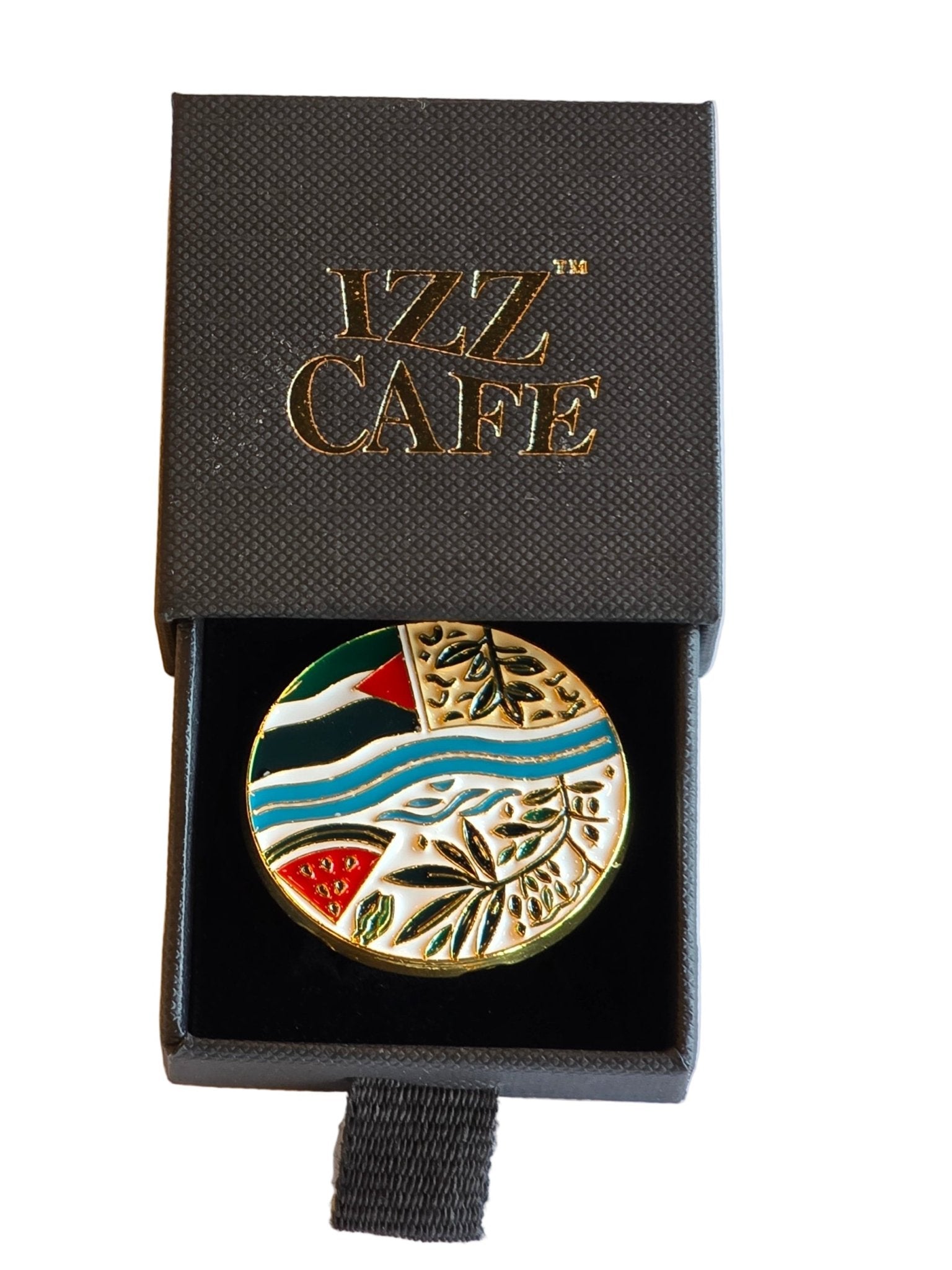 Watermelon River Leaf Brooch - Izz Cafe